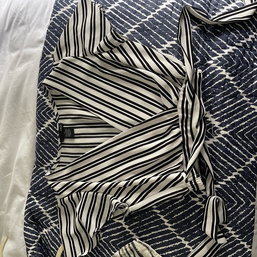 Striped wrap top from Bloomingdales